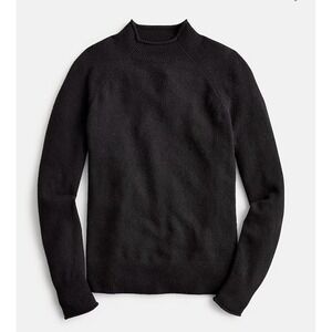 J.Crew Rollneck‎ Sweater Supersoft Yarn S Black Alpaca Merino Blend Raglan Knit
